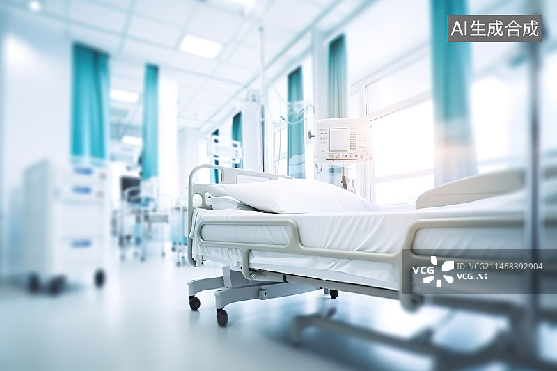 【AI数字艺术】医院病床图片素材