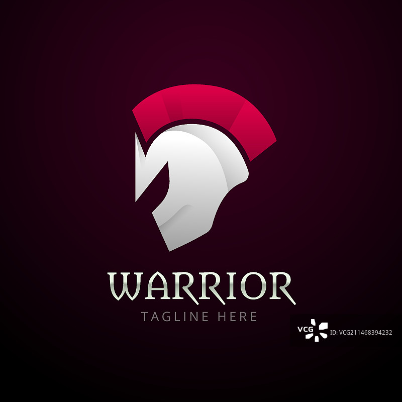 渐变斯巴达头盔Logo设计图片素材