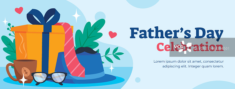 父亲节社交媒体封面模板图片素材