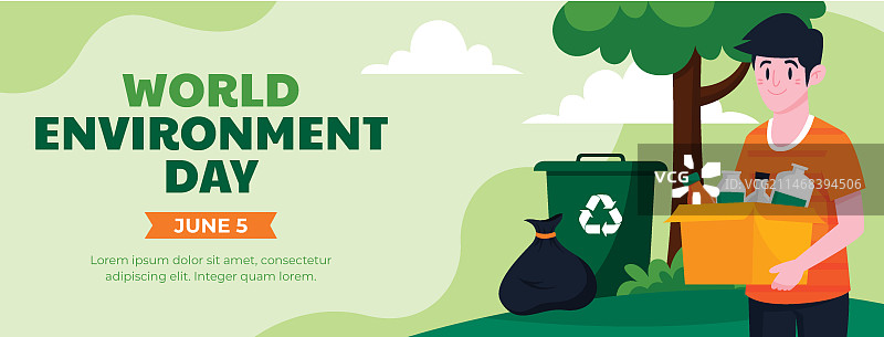 世界环境日庆祝活动的社交媒体封面模板图片素材
