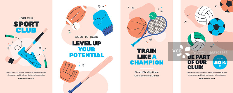 运动俱乐部模板设计图片素材