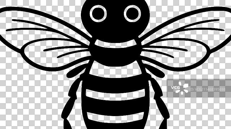 蜜蜂 - 简约剪影图片素材