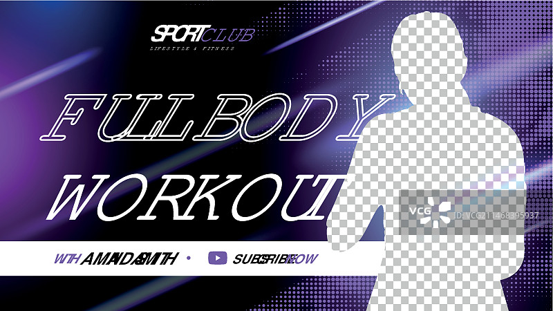 体育俱乐部YouTube缩略图模板图片素材