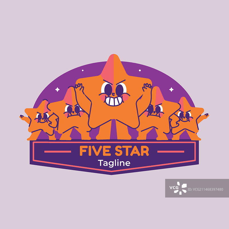 五星标志设计模板图片素材