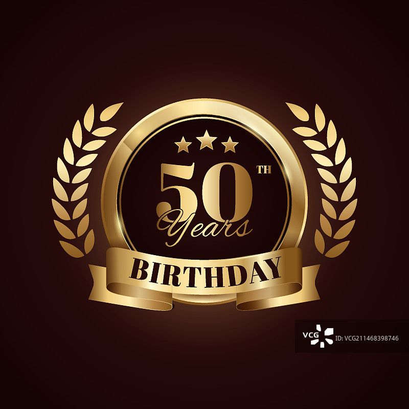 渐变50岁生日标志图片素材