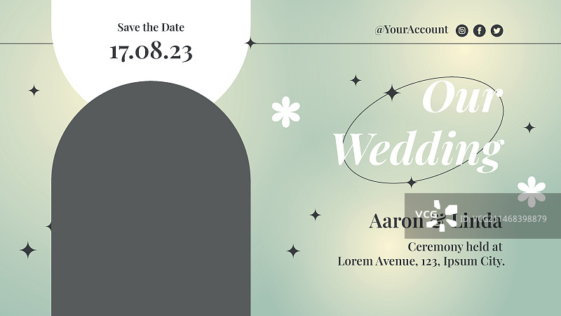 手绘婚礼模板图片素材