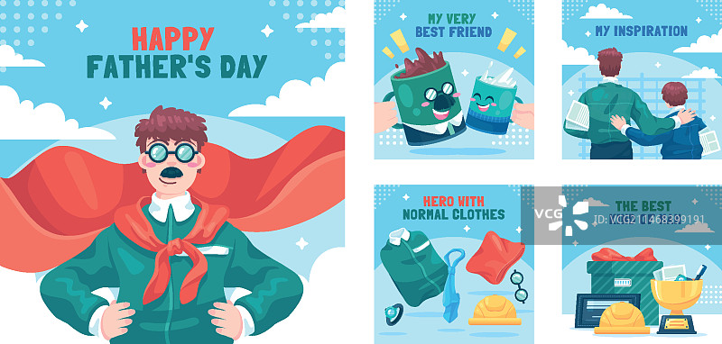 父亲节Instagram帖子合集图片素材