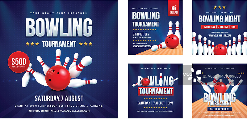 手绘保龄球模板图片素材