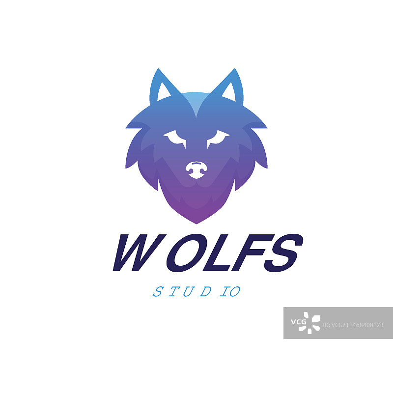 狼logo设计模板图片素材