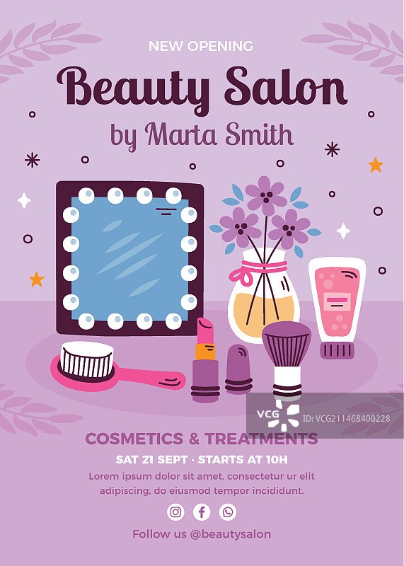 美容概念海报模板图片素材