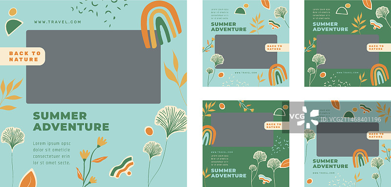 露营探险Instagram帖子图片素材