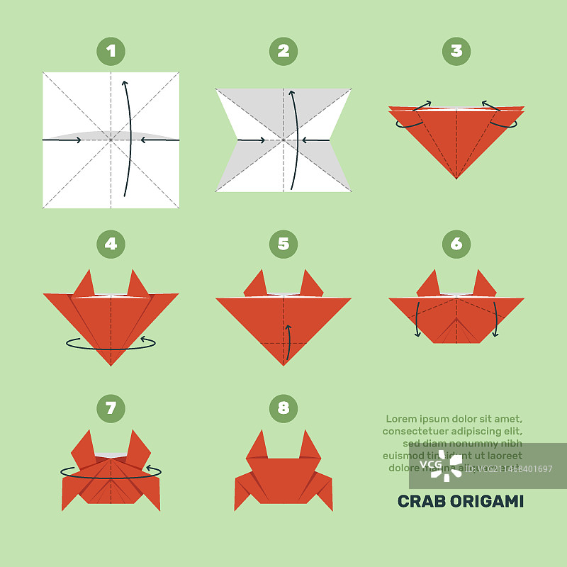 手绘折纸说明插画图片素材