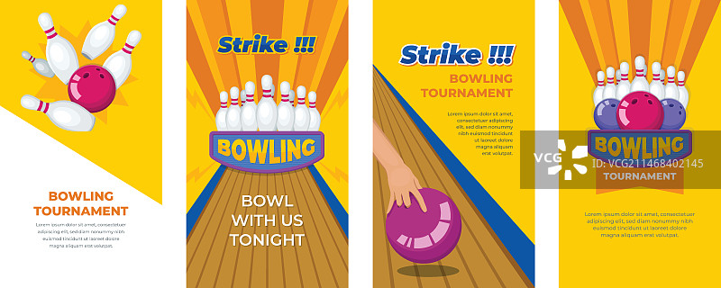 手绘Instagram快拍保龄球模板图片素材