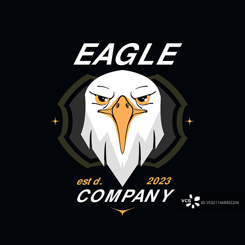 手绘老鹰logo模板图片素材