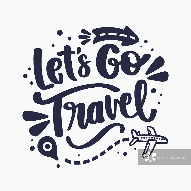 手绘旅行语录图片素材