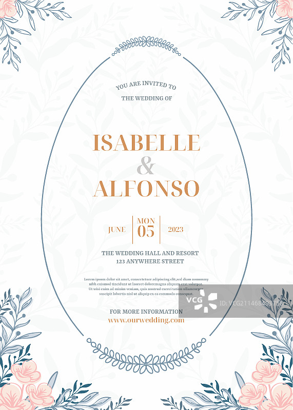 婚礼模板设计图片素材