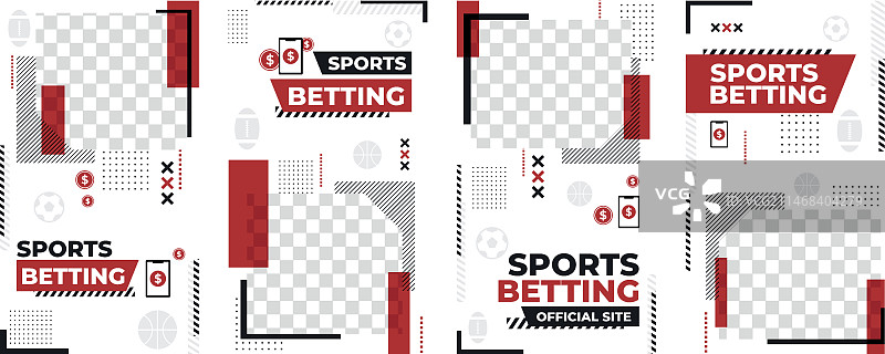 扁平风格体育博彩Instagram快拍图片素材