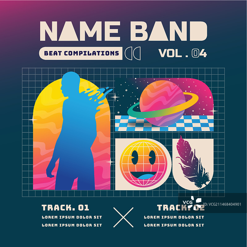 渐变专辑封面模板图片素材