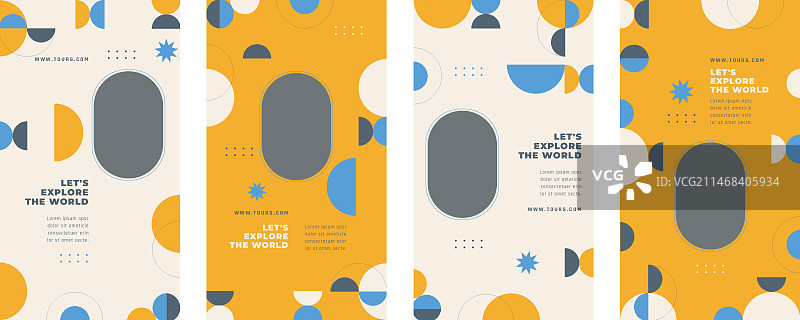 扁平风格导游模板图片素材