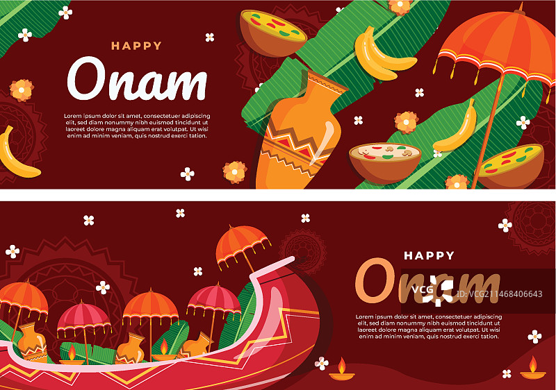 欧南节庆典横幅模板图片素材