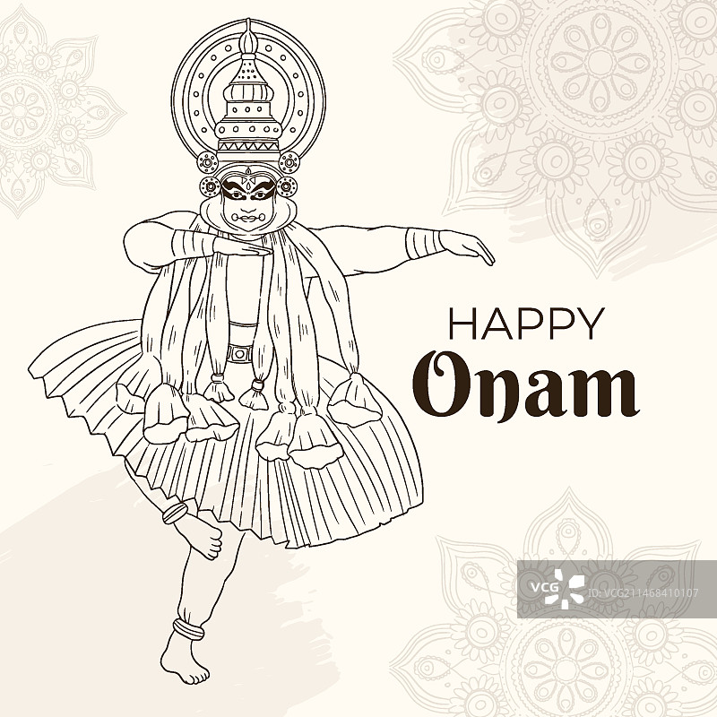 手绘奥南节庆典插画图片素材