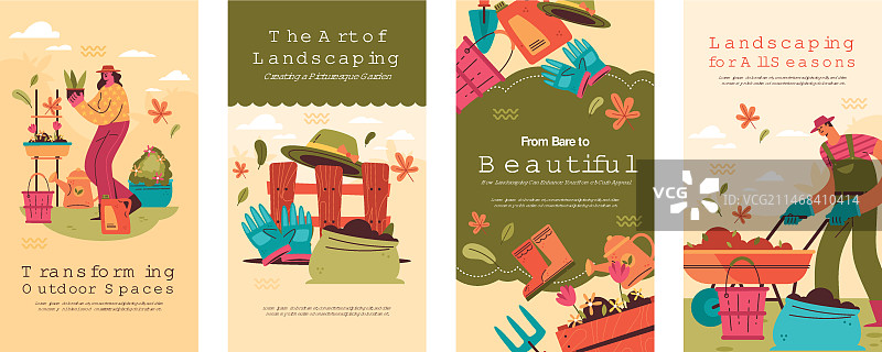 手绘景观服务Instagram快拍图片素材