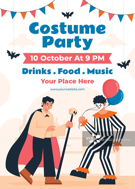 化装舞会模板设计图片素材