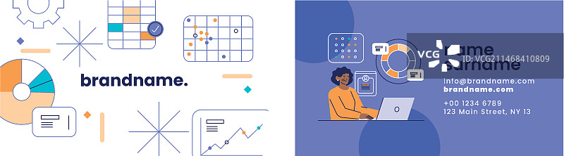 手绘数据分析模板图片素材