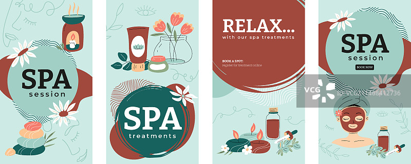 扁平风格SPA模板图片素材