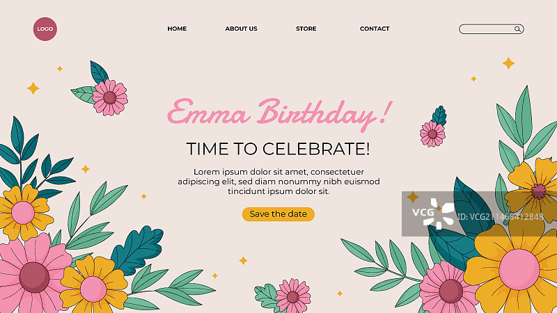 生日模板设计图片素材