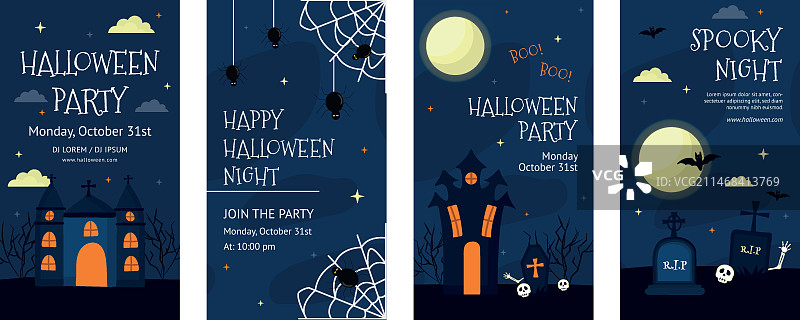 万圣节手绘Instagram故事合集图片素材