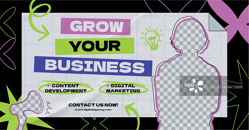 扁平风格广告公司Facebook模板图片素材