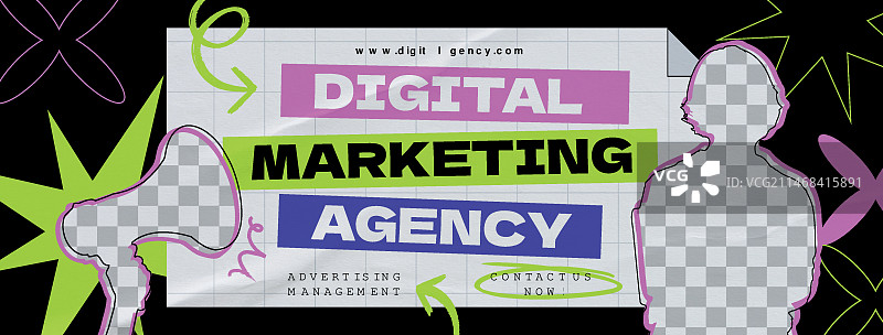 扁平风格广告公司Facebook封面图片素材