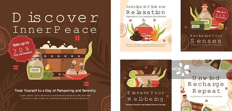 水疗护理 Instagram 帖子模板图片素材