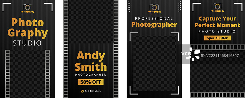 渐变色摄影工作室Instagram快拍图片素材