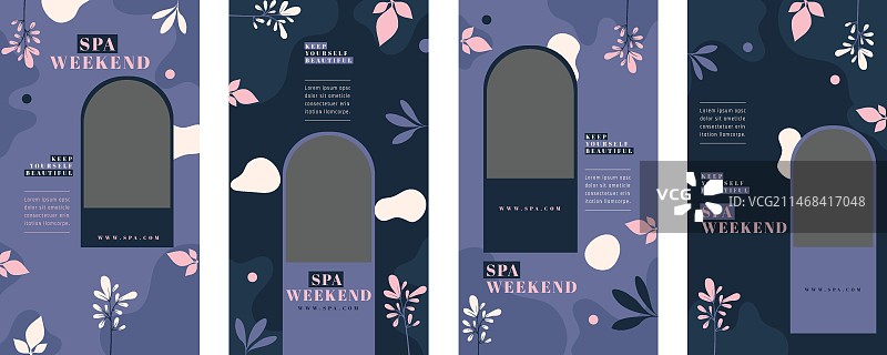 扁平风格SPA模板图片素材