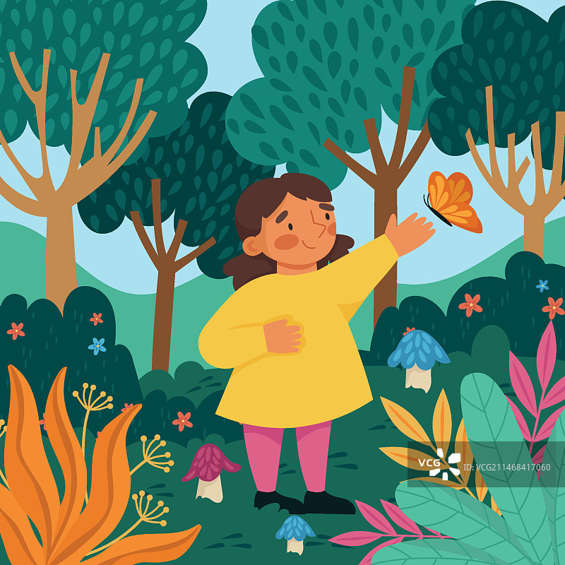 手绘儿童读物插画图片素材