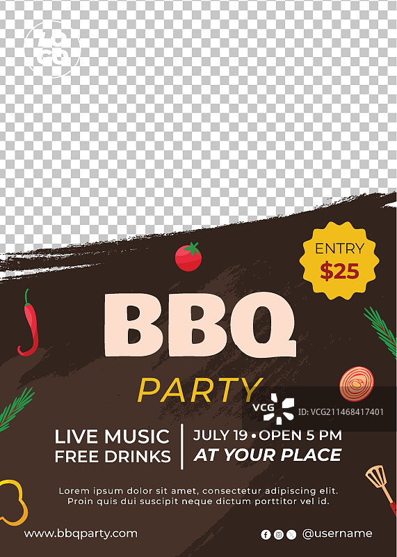 手绘烧烤派对海报模板图片素材