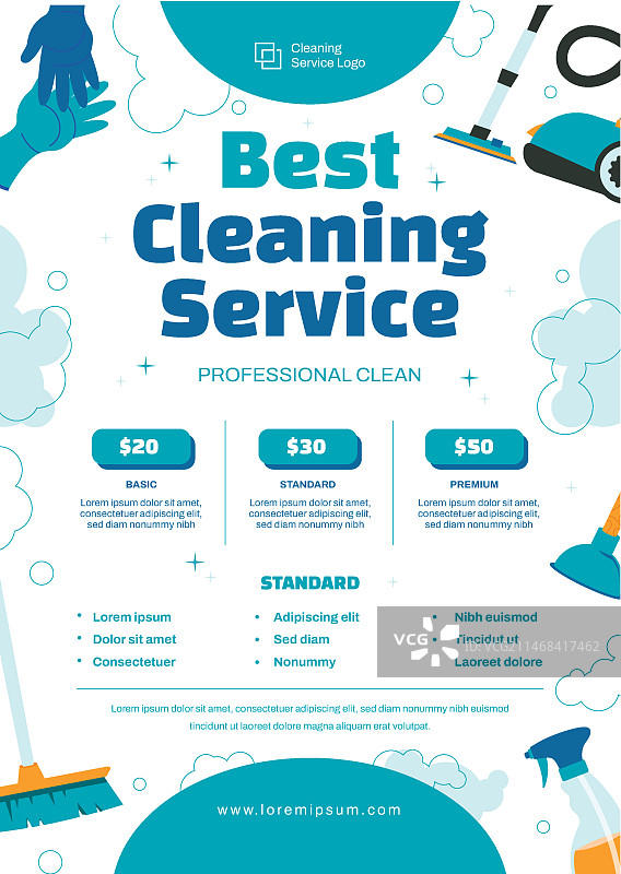 清洁服务海报模板设计图片素材
