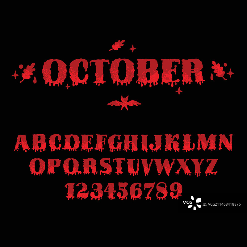 手绘血腥字体设计图片素材