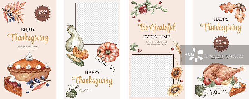 感恩节Instagram故事合集图片素材