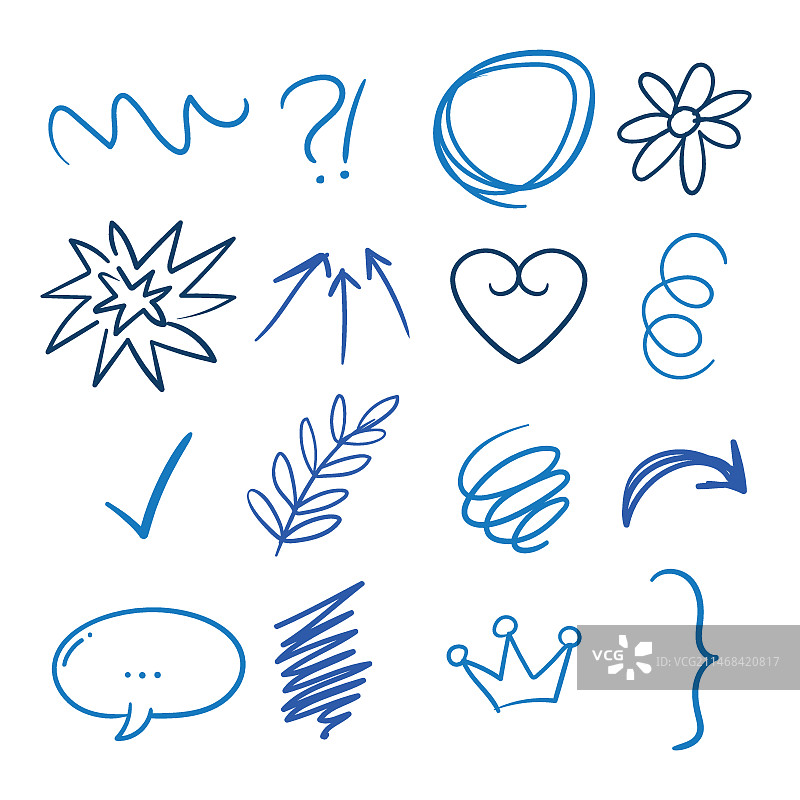 手绘涂鸦元素图片素材