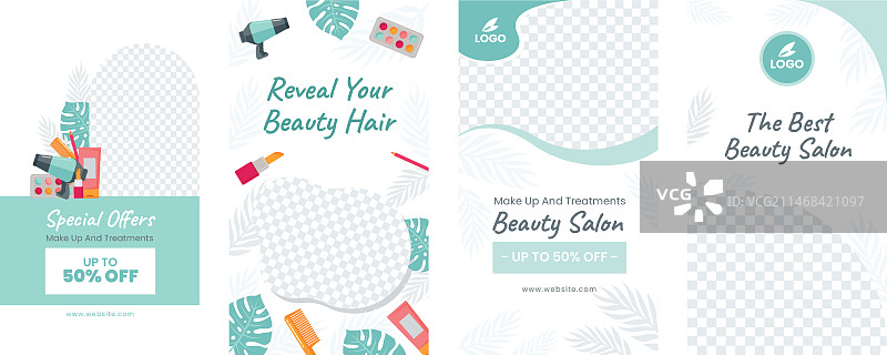 美容院Instagram快拍模板图片素材