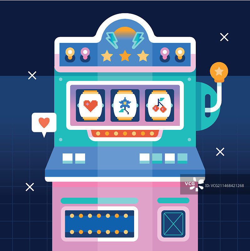 扁平风格复古游戏插画图片素材