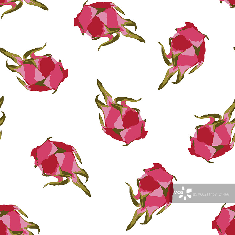 无缝热带图案火龙果设计图片素材