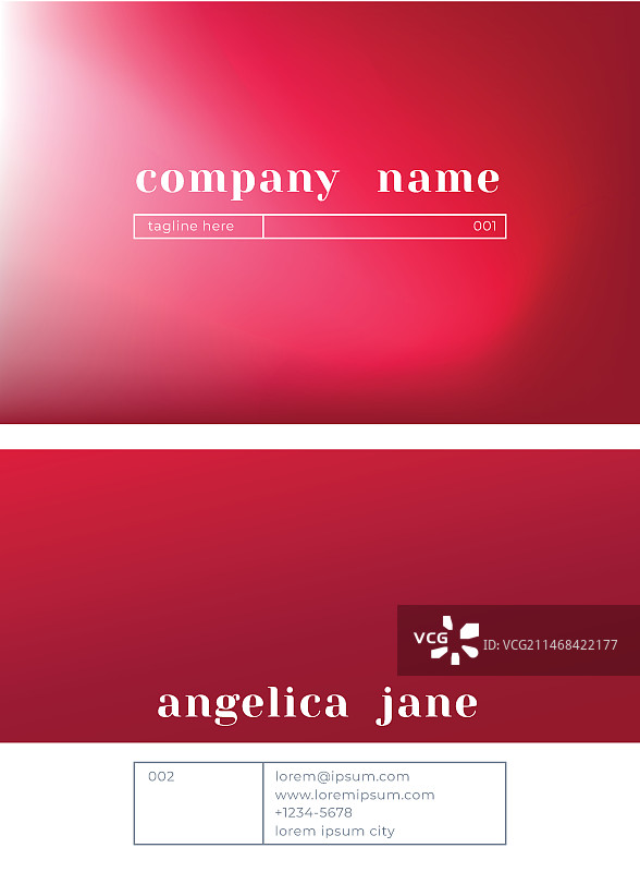 渐变红色名片图片素材