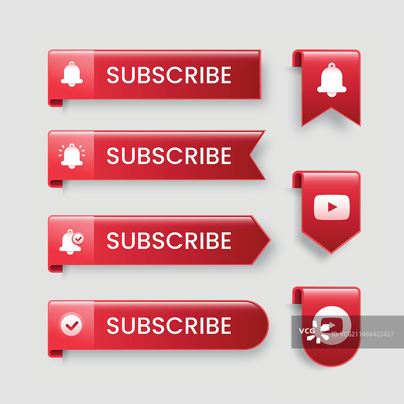 渐变订阅按钮合集图片素材