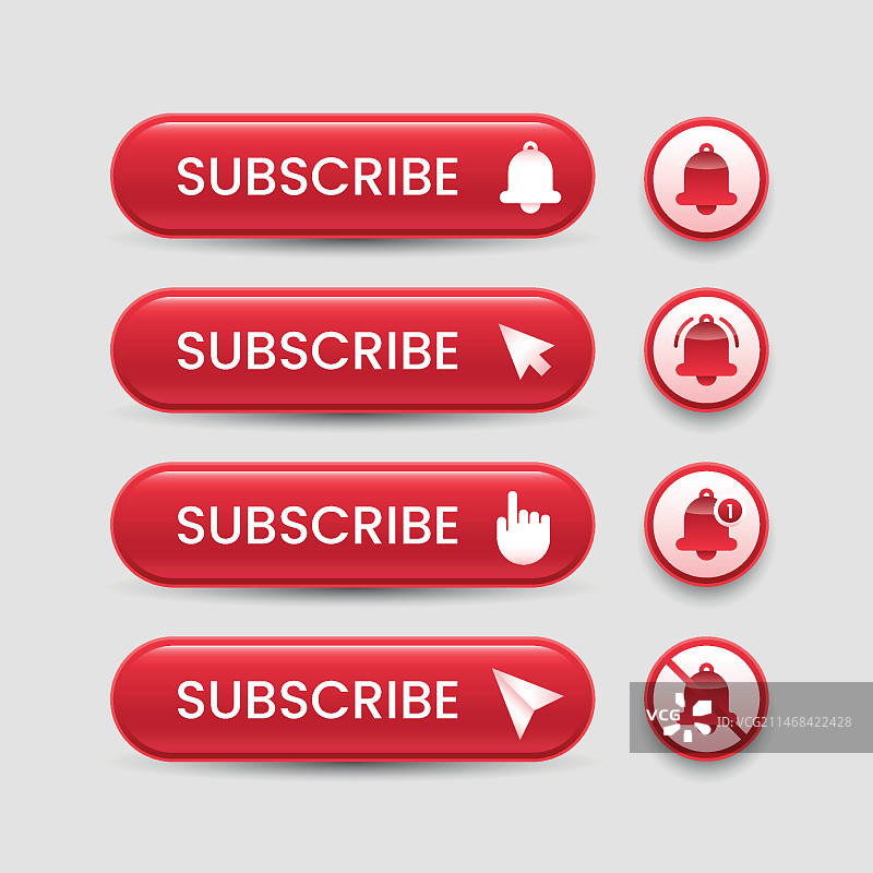渐变订阅按钮合集图片素材
