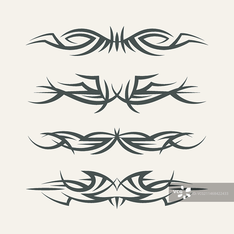 部落纹身边框元素图片素材