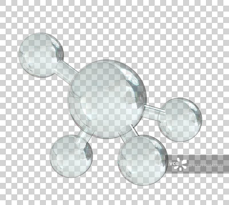 分子原子结构3D插画元素图片素材